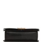 Medium Boy Bag Black Caviar Antique Gold Hardware. - Image 8