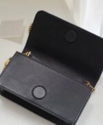 hand Mini Black Leather Cross Body Bag 488426 Black. - Image 7