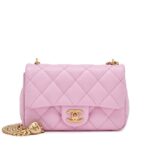 Pink Quilted Caviar Heart Crush Brushed Gold Hardware. - Image 3