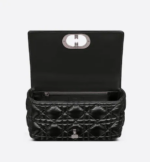 LARGE DIOR CARO BAG Black  Calfskin. - Image 6