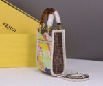 2 color handmade illustrated mini bag. - Image 6