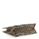 CHRISTIAN DIOR Canvas Mizza Large Leopard Book Tote Beige. - Image 4