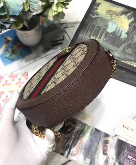 14BA2315-39BF-DA61-45BE-7038502246F2 mini round shoulder bag 550618 Dark Coffee. - Image 1