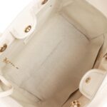 Small Deauville Shopping Bag White Boucle Light Gold Hardware. - Image 7