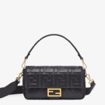 Baguette Black leather bag.