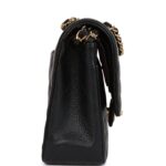 Medium Classic Double Flap Bag Black Caviar Gold Hardware. - Image 4