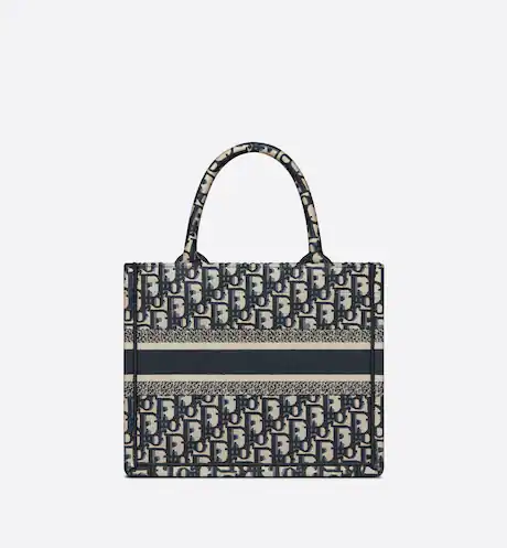 4193D23E-BF8C-B31D-6057-AC30CFFB56EF-1 SMALL DIOR BOOK TOTE Blue Dior (26.5 x 21 x 14 cm). - Image 1