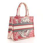 CHRISTIAN DIOR Canvas   Book Tote Red White. - Image 3