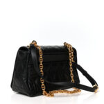 CHRISTIAN DIOR Calfskin Cannage Caro Bag Black. - Image 3