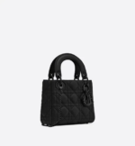 MINI LADY DIOR BAG Black  Calfskin.