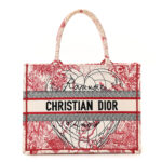 CHRISTIAN DIOR Canvas   Book Tote Red White. - Image 2