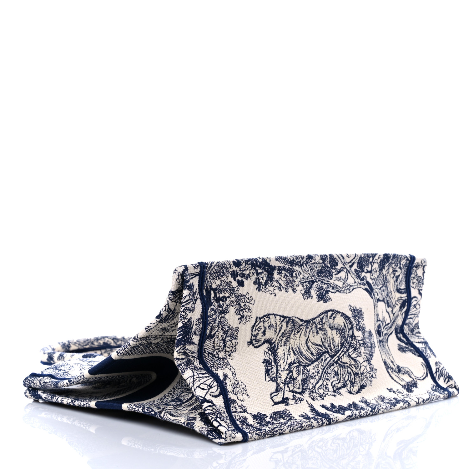 69EB93E0-4532-D5AC-D034-C68C024F57B4-1 CHRISTIAN DIOR Canvas Toile Book Tote Blue. - Image 1