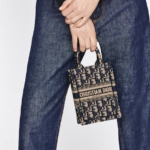 MINI DIOR BOOK TOTE PHONE BAG Blue Dior  (13 x 18 x 5 cm).