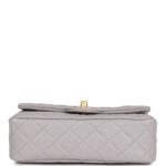 Mini Flap Bag Light Grey  Hardware. - Image 7