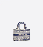 MINI DIOR BOOK TOTE Blue Toile de  (22.5 x 15 x 6 cm). - Image 3