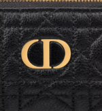 DIOR CARO ZIPPED KEY CASE Black. - Image 2