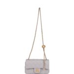 Mini Flap Bag Light Grey  Hardware. - Image 4