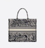 LARGE DIOR BOOK TOTE Blue Toile de  (42 x 35 x 18.5 cm).
