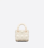MICRO LADY DIOR BAG Latte with Diamond Motif. - Image 3