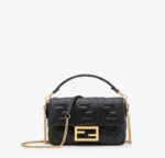 Baguette Mini Black leather bag.