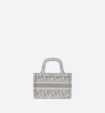 MINI DIOR BOOK TOTE Gray Dior  (22,5 x 15 x 6 cm).