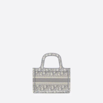 MINI DIOR BOOK TOTE Gray Dior  (22,5 x 15 x 6 cm).
