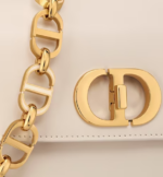 30 MONTAIGNE AVENUE BAG Dusty Ivory Box Calfskin. - Image 2