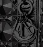 MICRO LADY DIOR BAG Black with Diamond Motif.