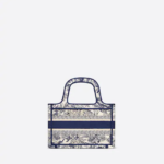 MINI DIOR BOOK TOTE Blue Toile de  (22.5 x 15 x 6 cm).
