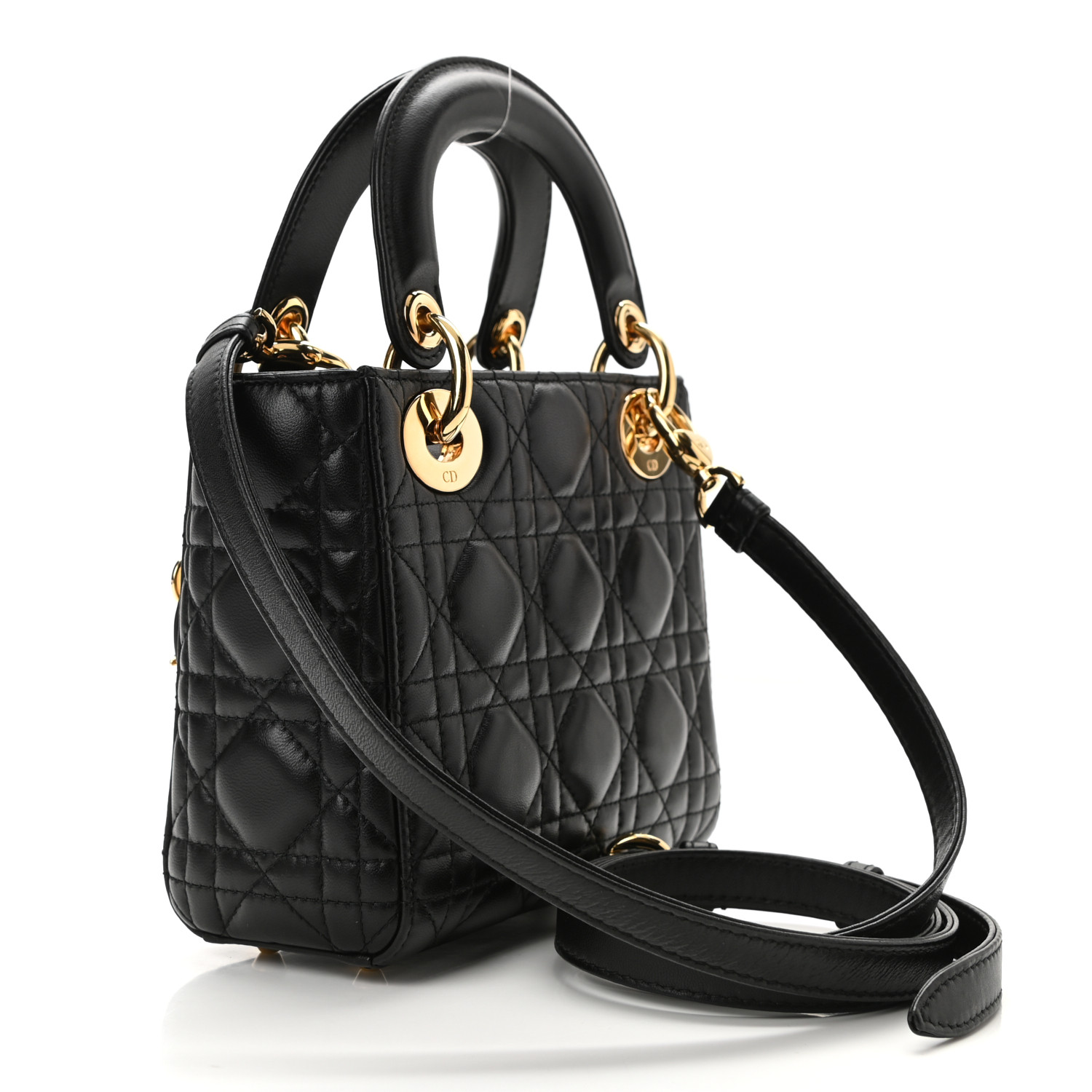 C4174BCF-814A-5C4D-820A-FE64B869DF6B-1 CHRISTIAN Mini Lady Dior Black. - Image 1