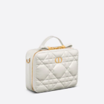 DIOR CARO BOX BAG Latte  Calfskin.