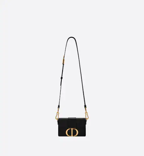 D6FA13AE-5C18-C73B-7860-6E66102109F6-1 30 MONTAIGNE BOX BAG Black Box Calfskin. - Image 1