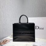 Dior Book Tote Bag In Black Smooth Calfskin. - Image 4