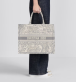 LARGE DIOR BOOK TOTE Gray Toile de  (42 x 35 x 18.5 cm). - Image 2