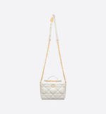 DIOR CARO BOX BAG Latte  Calfskin. - Image 2