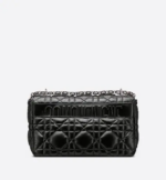 LARGE DIOR CARO BAG Black  Calfskin. - Image 5