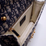 Dior Dioraddict Flap Bag In Blue Oblique Canvas. - Image 4
