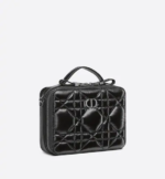 DIOR CARO BOX BAG Black  Calfskin. - Image 3