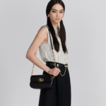 30 MONTAIGNE AVENUE BAG Black Box Calfskin.