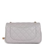 Mini Flap Bag Light Grey  Hardware. - Image 3